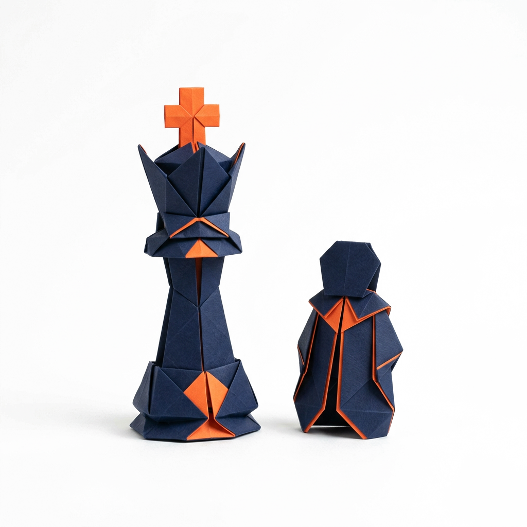 Origami symbolizujące asystenta AI dla zarządu