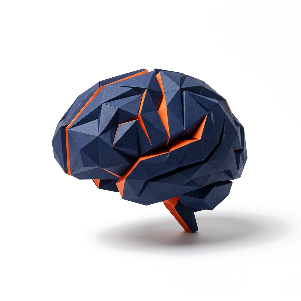 Origami symbolizujące usługę machine learning